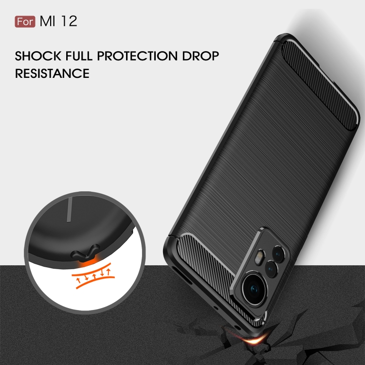  Xiaomi 12 Skal Borstad Stål Textur Blå