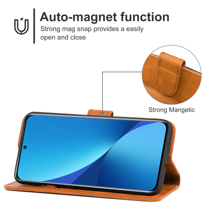  Xiaomi 12 Fodral Läder Brun