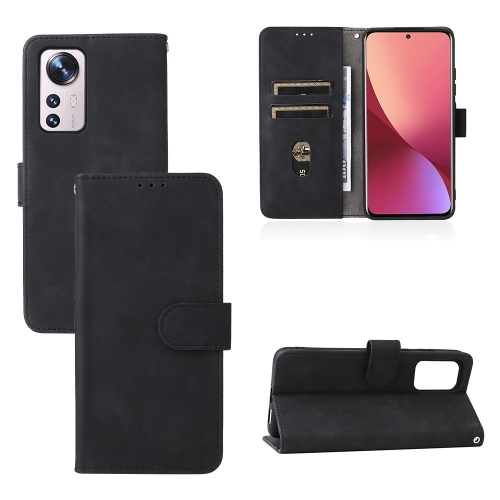  Xiaomi 12 Fodral Skin Touch Läder Svart