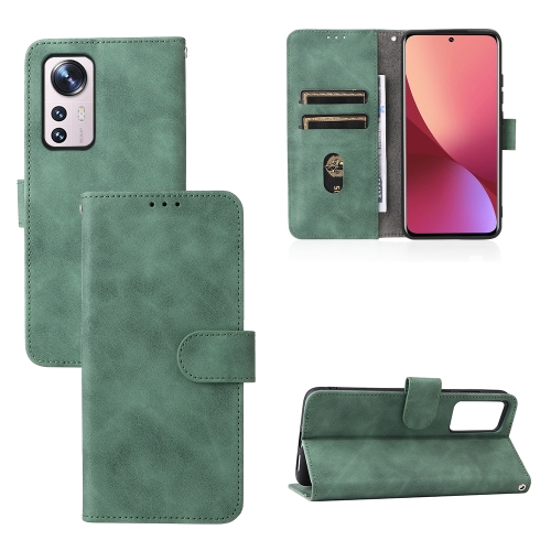  Xiaomi 12 Fodral Skin Touch Läder Grön