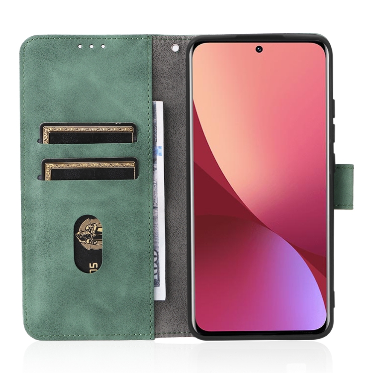  Xiaomi 12 Fodral Skin Touch Läder Grön