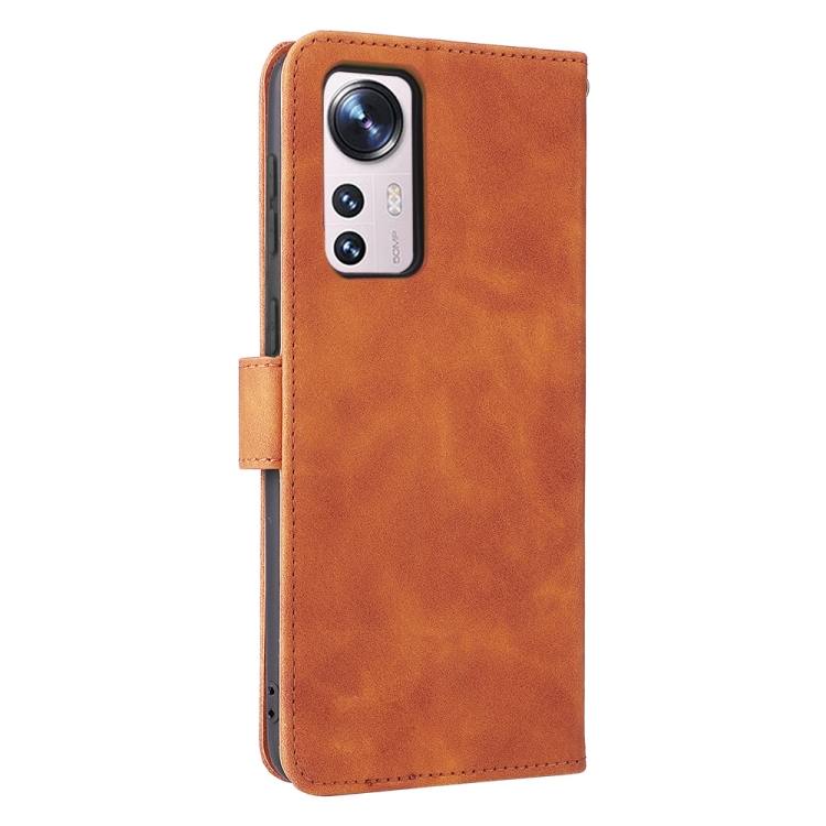  Xiaomi 12 Fodral Skin Touch Läder Brun