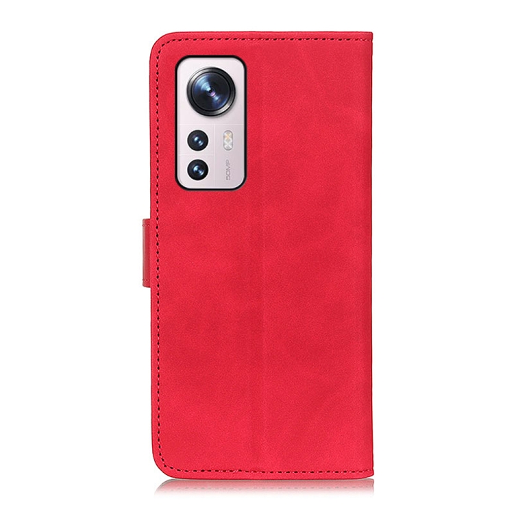 KHAZNEH KHAZNEH Xiaomi 12 Fodral Retro Läder Röd