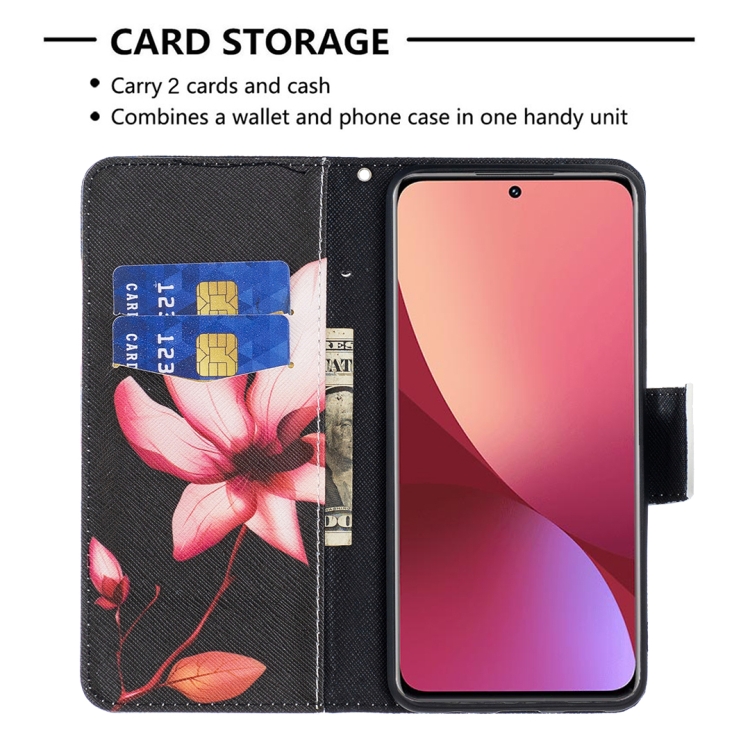  Xiaomi 12 Fodral Med Tryck Rosa Blomma