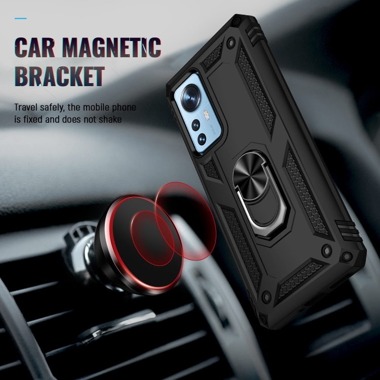  Xiaomi 12 Skal Shockproof Ring Svart