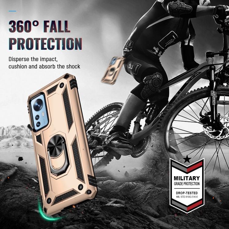  Xiaomi 12 Skal Shockproof Ring Guld