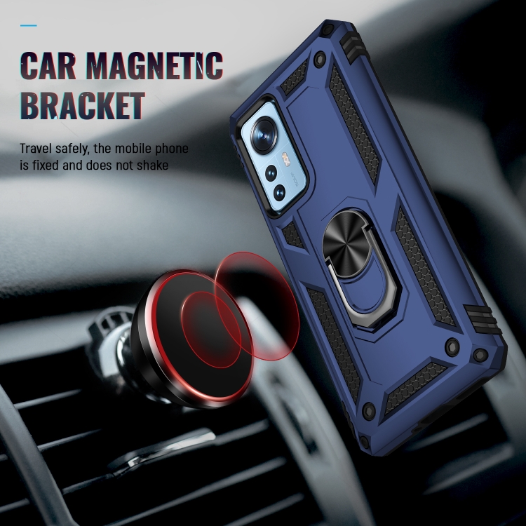  Xiaomi 12 Skal Shockproof Ring Blå
