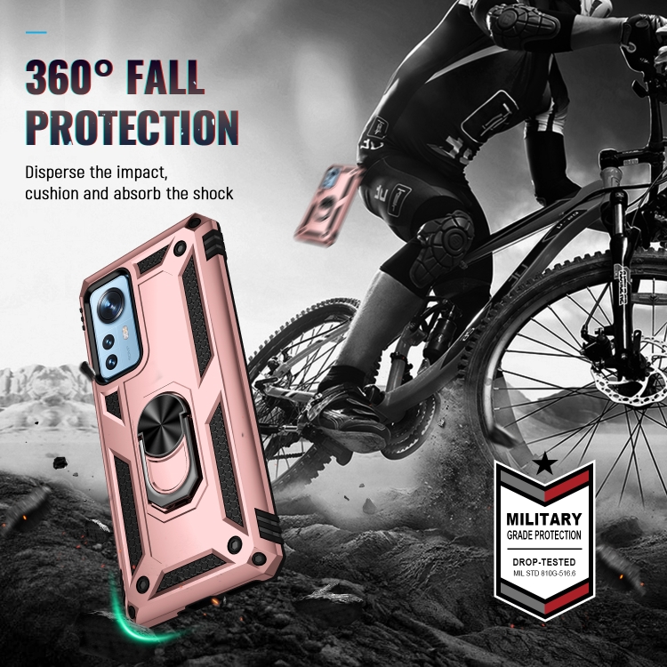  Xiaomi 12 Skal Shockproof Ring Roséguld