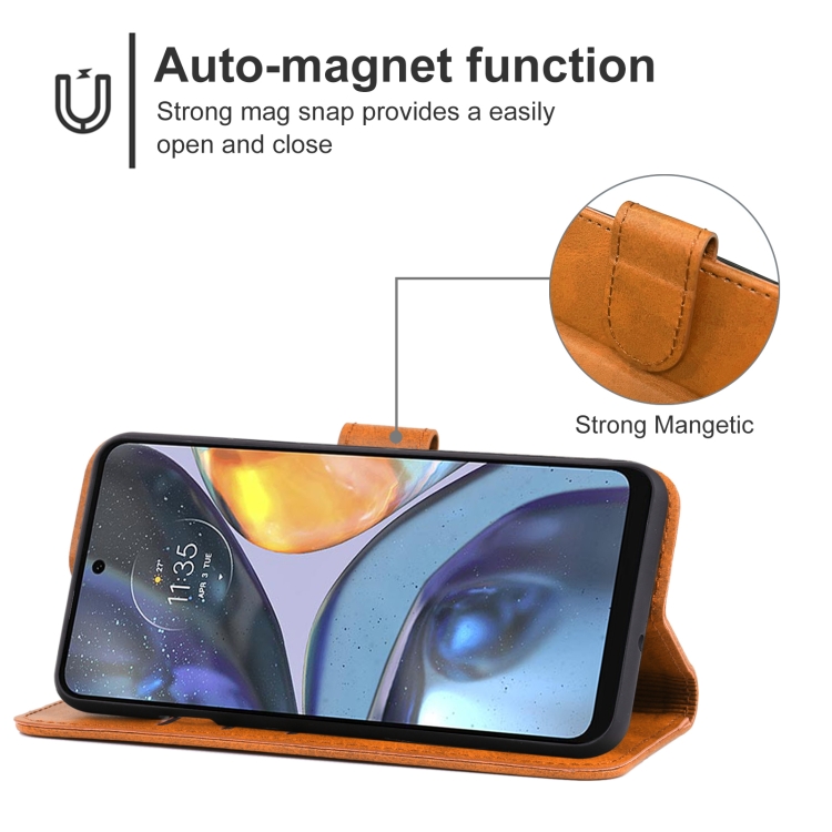  Motorola Moto G22 Fodral Läder Brun