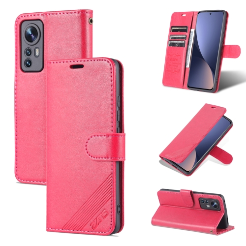 AZNS AZNS Xiaomi 12 Fodral Läder Röd