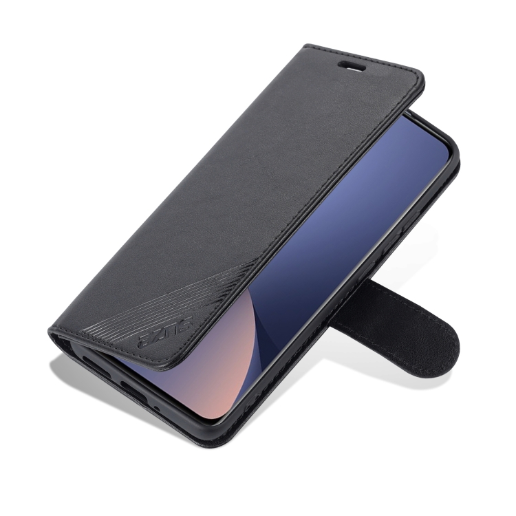 AZNS AZNS Xiaomi 12 Fodral Läder Svart