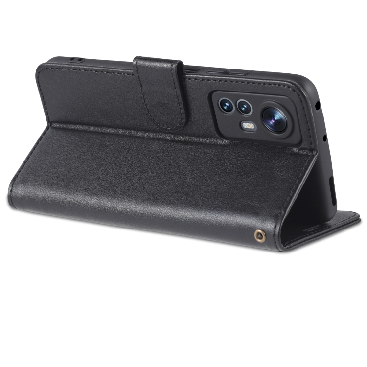 AZNS AZNS Xiaomi 12 Fodral Läder Svart