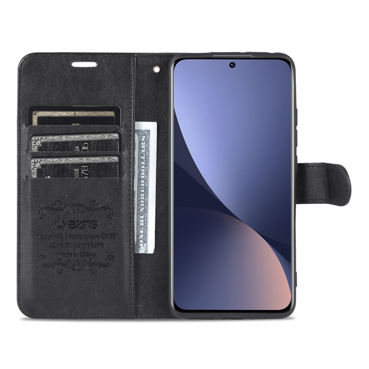 AZNS AZNS Xiaomi 12 Fodral Läder Svart