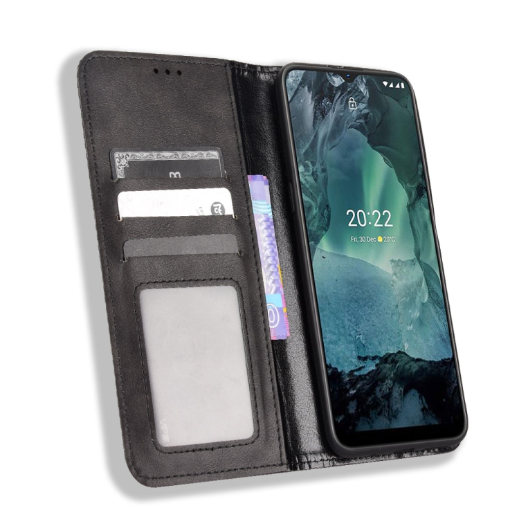 Nokia G11 / G21 Fodral Flip Retro Svart