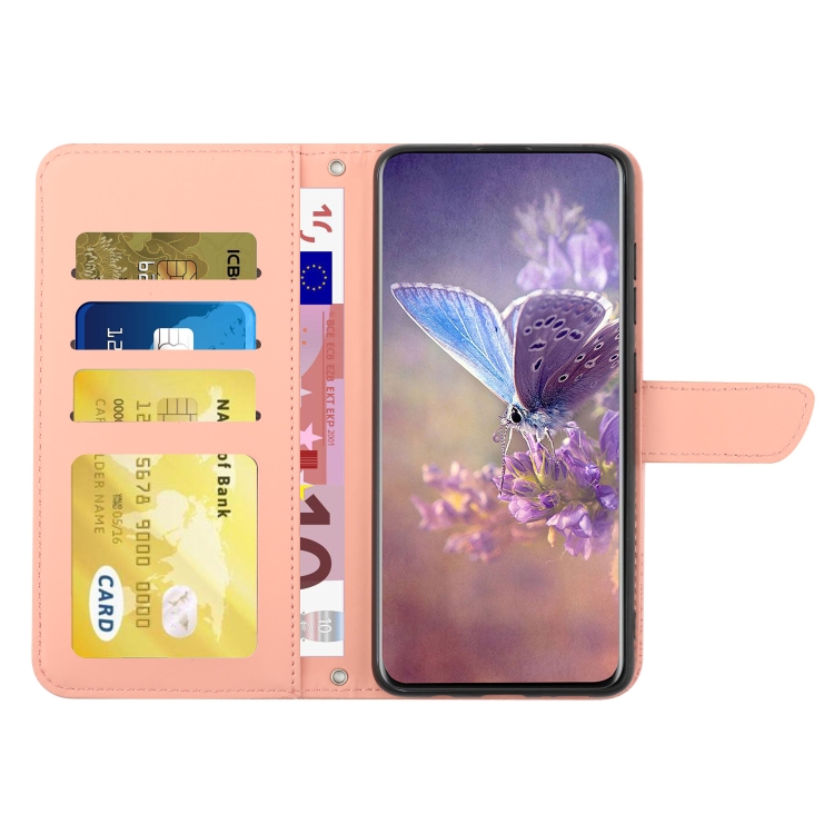  Motorola Moto G22 Fodral Fjäril/Pion präglad Ljus Rosa