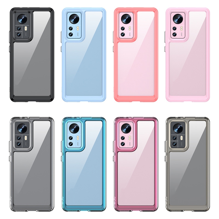  Xiaomi 12 Skal Hybrid Akryl Transparent/Svart