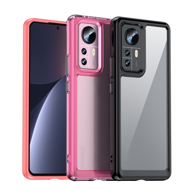  Xiaomi 12 Skal Hybrid Akryl Transparent/Svart