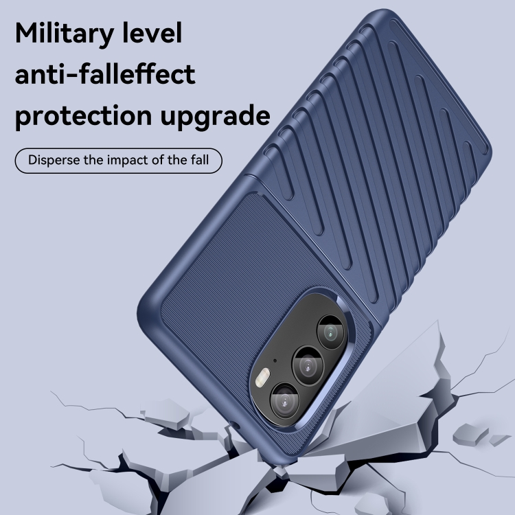  Motorola Edge 30 Pro Skal Twill Textur Blå
