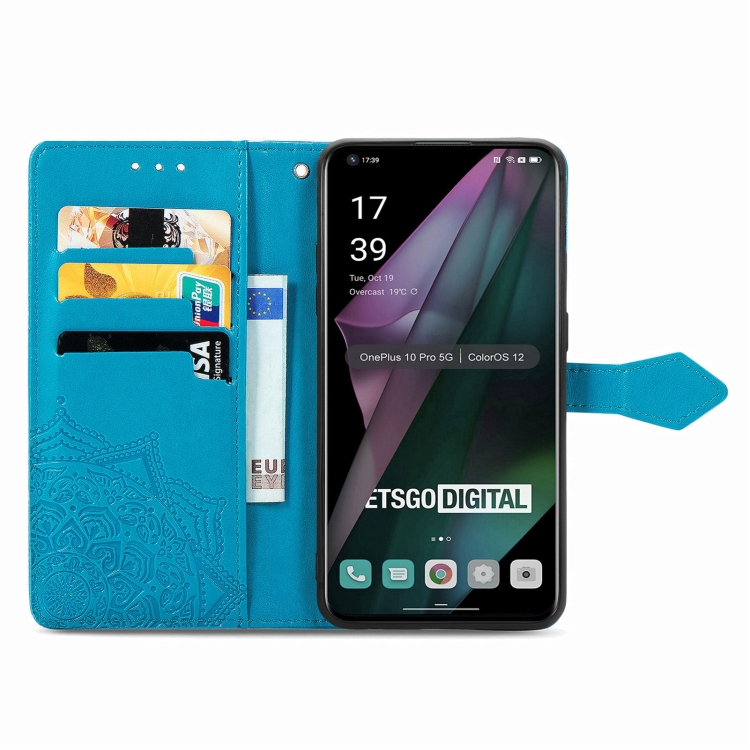  OnePlus 10 Pro 5G Fodral Mandala Läder Blå