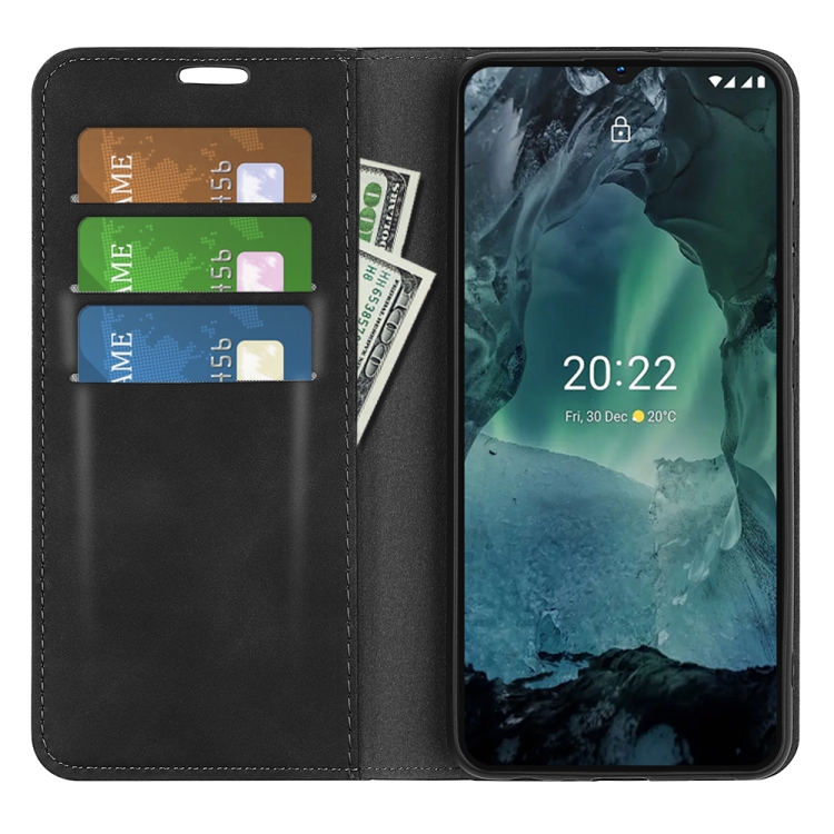  Nokia G11 / G21 Fodral Flip Skin Touch Svart