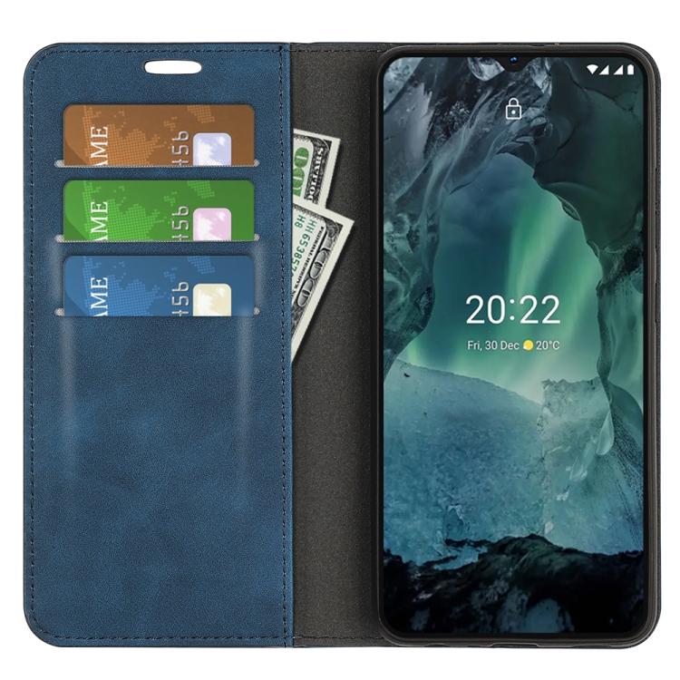  Nokia G11 / G21 Fodral Flip Skin Touch Blå