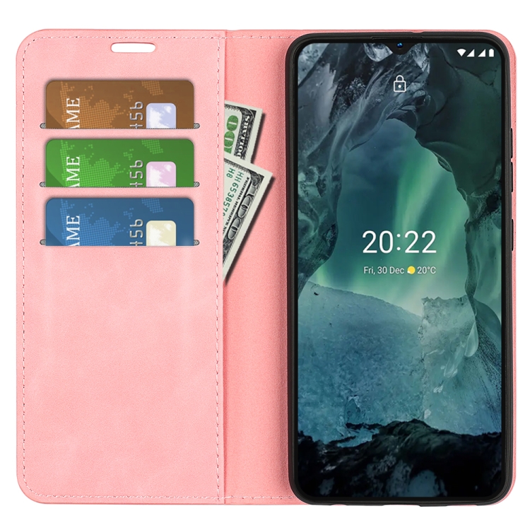  Nokia G11 / G21 Fodral Flip Skin Touch Rosa