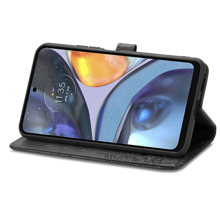 Motorola Moto G22 Fodral Mandala Läder Svart