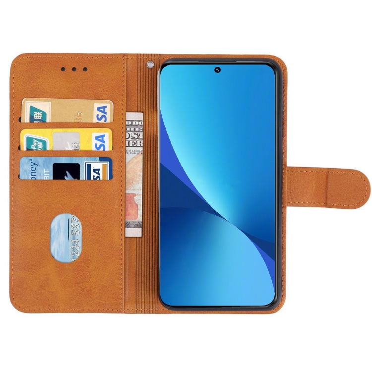  Xiaomi 12 Pro Fodral Läder Brun