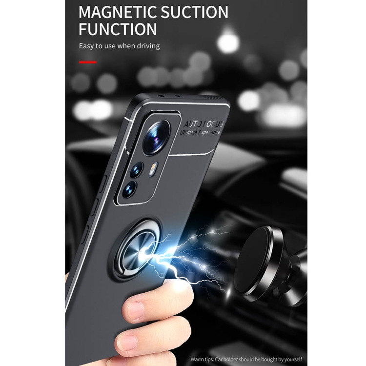  Xiaomi 12 Pro Skal Ring Svart/Röd