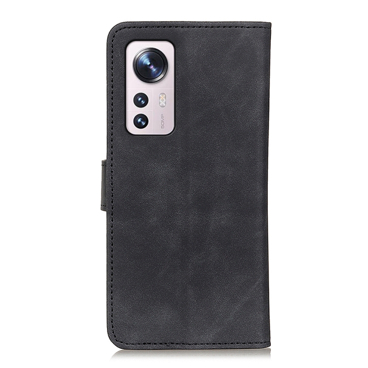 KHAZNEH KHAZNEH Xiaomi 12 Pro Fodral Retro Läder Svart