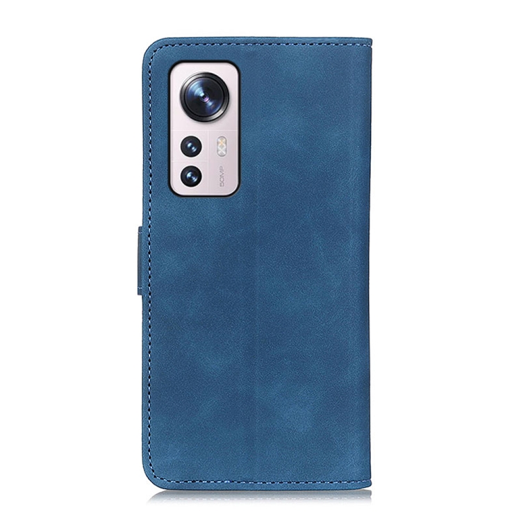 KHAZNEH KHAZNEH Xiaomi 12 Pro Fodral Retro Läder Blå