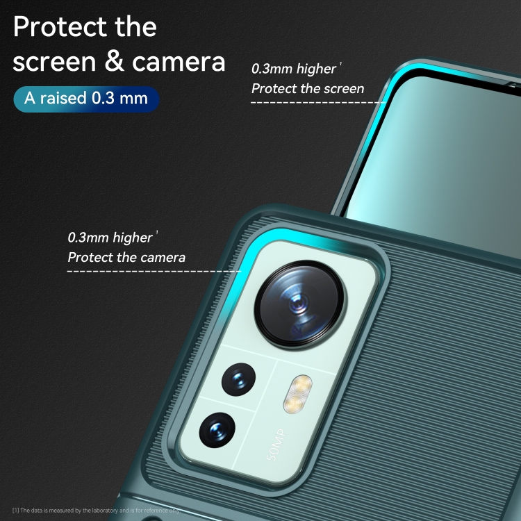  Xiaomi 12 Pro Skal Twill Textur Grön