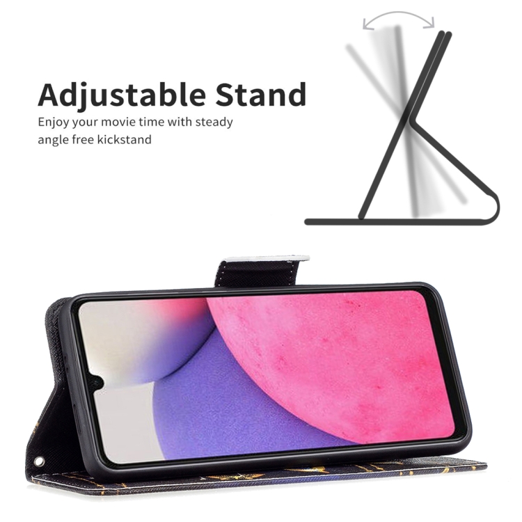  Samsung Galaxy A33 5G Fodral Med Tryck Guld Fjäril