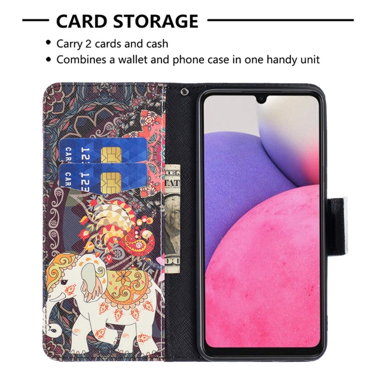  Samsung Galaxy A33 5G Fodral Med Tryck Mandala Elefant