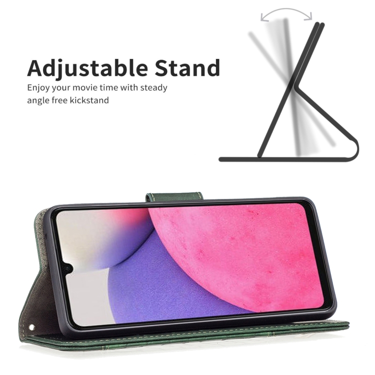  Samsung Galaxy A33 5G Fodral Krokodil Textur Grön