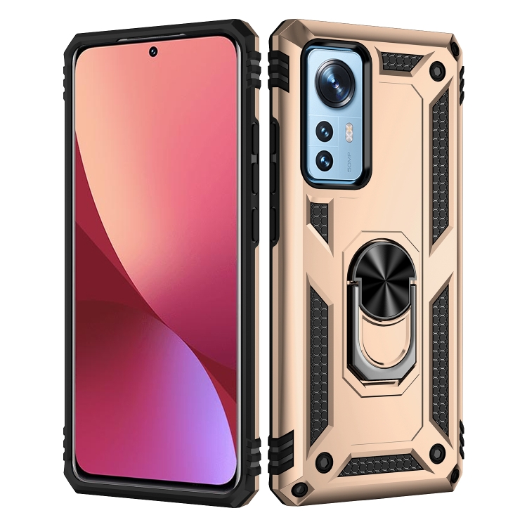  Xiaomi 12 Pro Skal Ring Hybrid Armor Guld