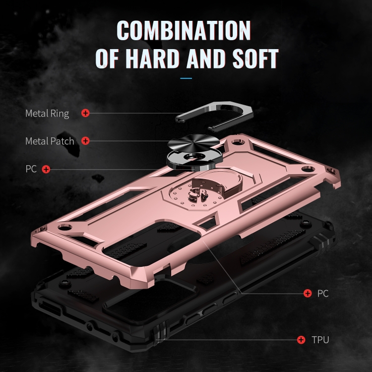  Xiaomi 12 Pro Skal Ring Hybrid Armor Roséguld
