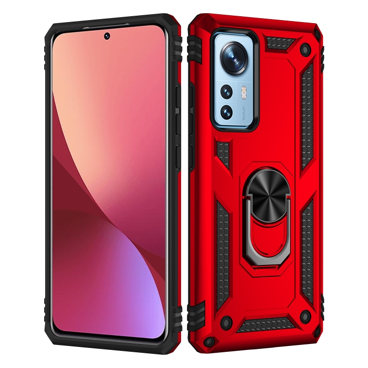  Xiaomi 12 Pro Skal Ring Hybrid Armor Röd