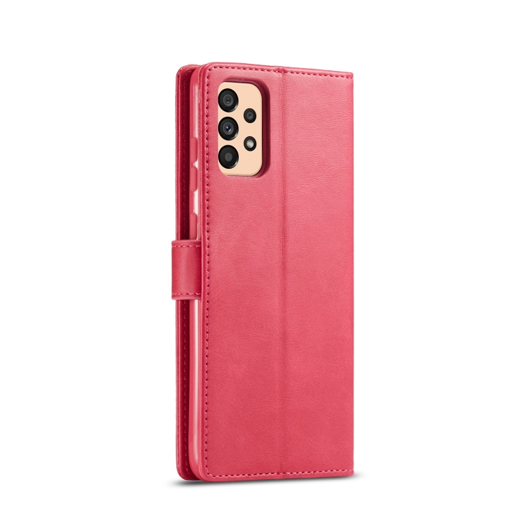 LC.IMEEKE LC.IMEEKE Samsung Galaxy A33 5G Fodral Läder Röd/Rosa