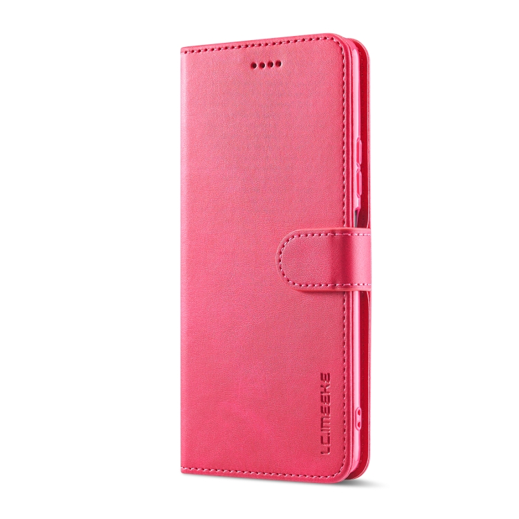 LC.IMEEKE LC.IMEEKE Xiaomi 12 Pro Fodral Läder Röd/Rosa