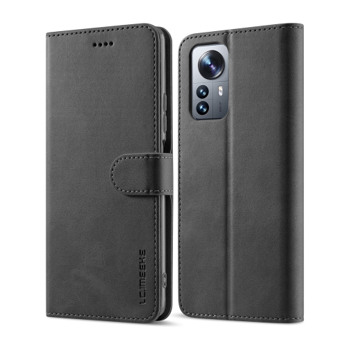 LC.IMEEKE LC.IMEEKE Xiaomi 12 Pro Fodral Läder Svart
