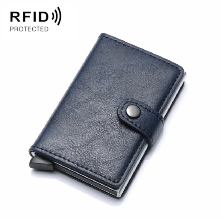  RFID Aluminium Skyddande Kortfodral Royal Blue