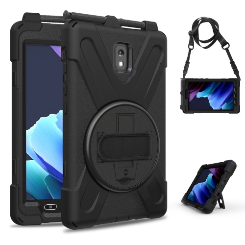  Samsung Galaxy Tab Active 3 Skal Hybrid Kickstand Rem Svart