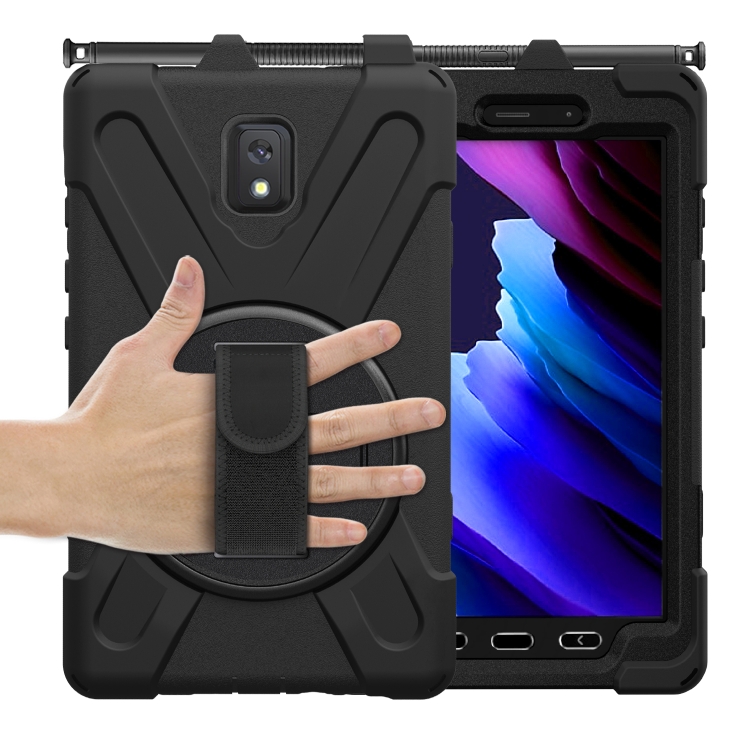  Samsung Galaxy Tab Active 3 Skal Hybrid Kickstand Rem Svart