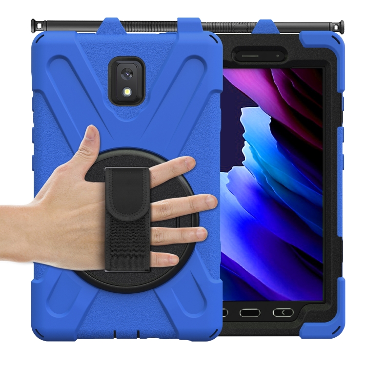  Samsung Galaxy Tab Active 3 Skal Hybrid Kickstand Rem Blå
