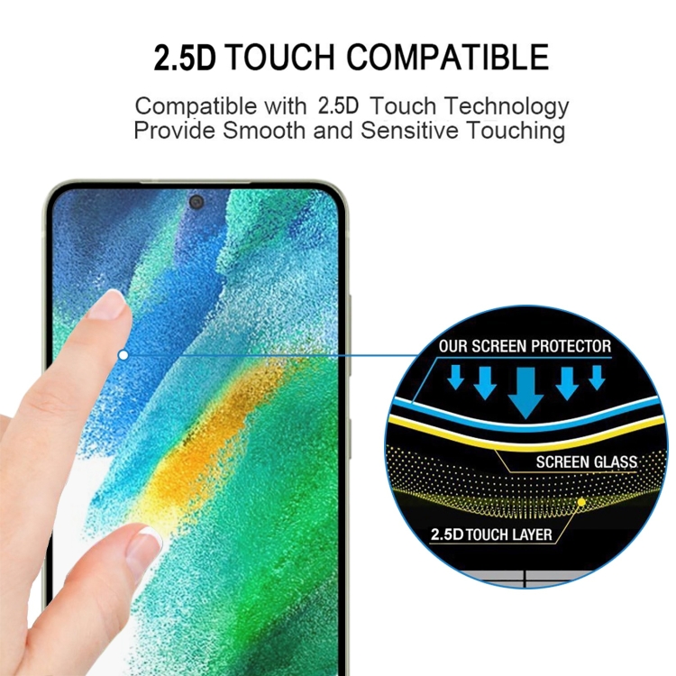  Samsung Galaxy S21 FE Heltäckande Skärmskydd Härdat Glas
