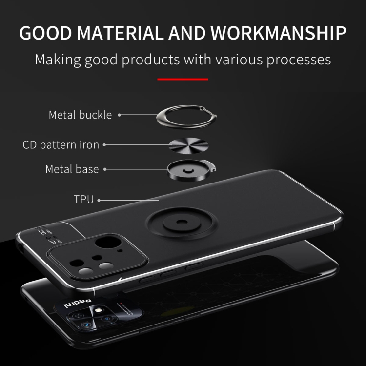  Xiaomi Redmi 10C Skal Ring Svart/Blå