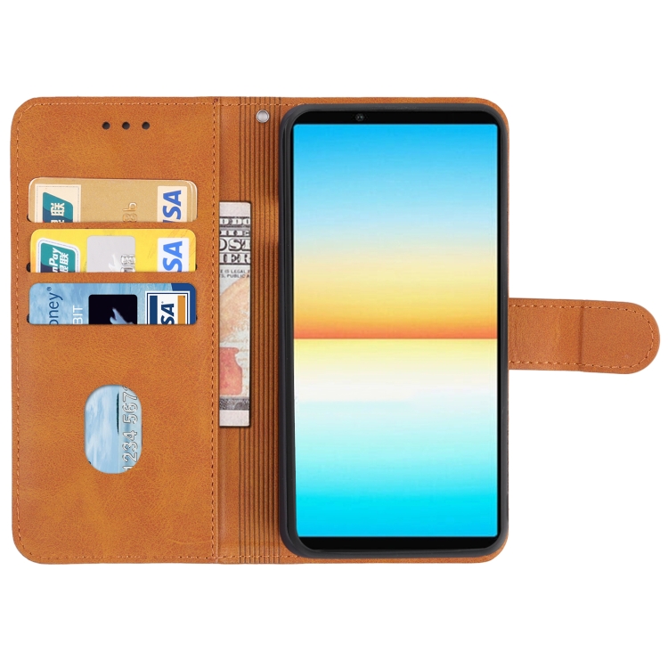  Sony Xperia 10 IV Fodral Solid Läder Brun