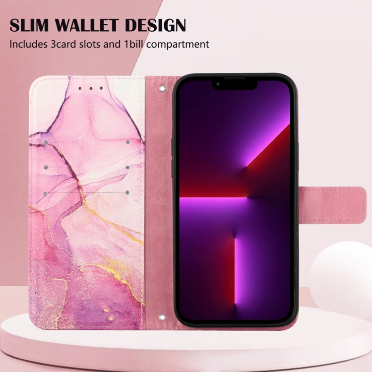  Xiaomi Redmi 10C Fodral Marmor Rosa/Guld