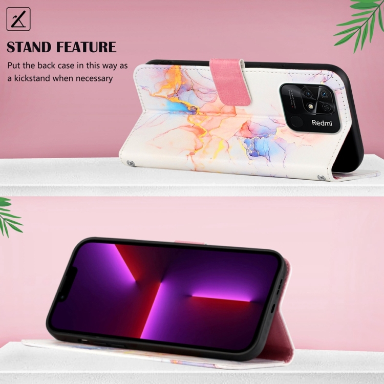  Xiaomi Redmi 10C Fodral Marmor Galaxy Vit